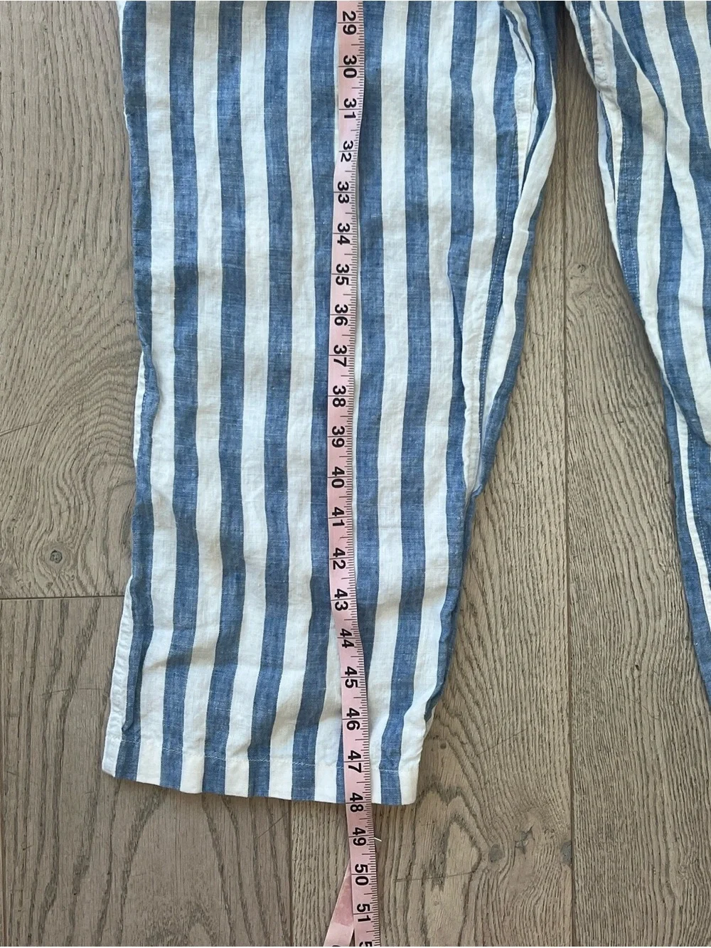 Reformation Women’s Size 2 Linen Striped Blue & White Overalls NWOT
